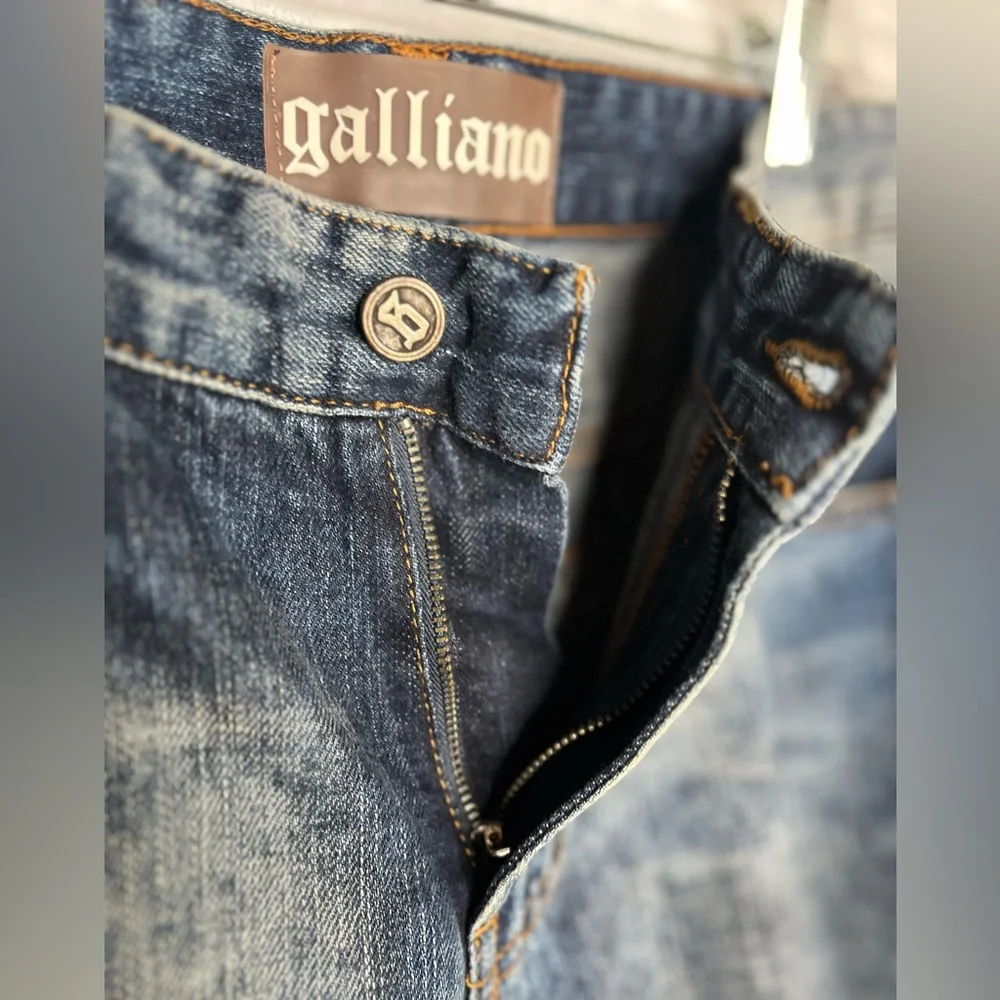 GALLIANO MENS JEANS ITTIERRE SIZE 36/50 BLUE Distressed loose fit MADE IN ITALY
